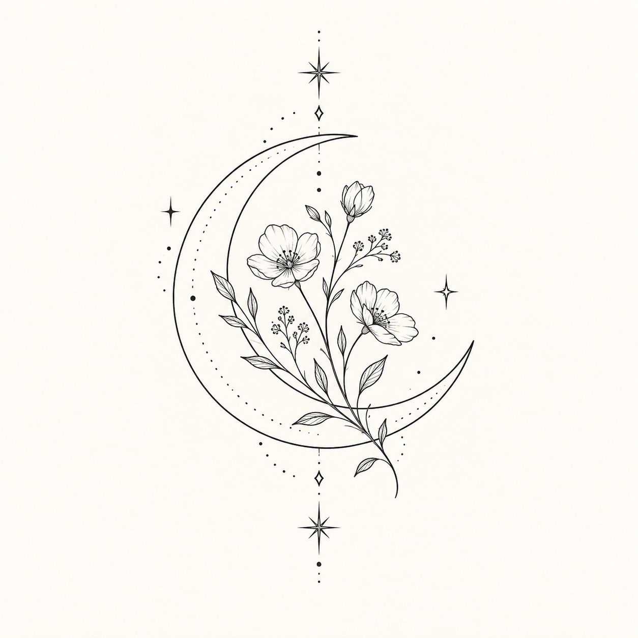 Fine line tattoo design example